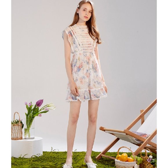 Floral mini dress - Picture 1 of 4